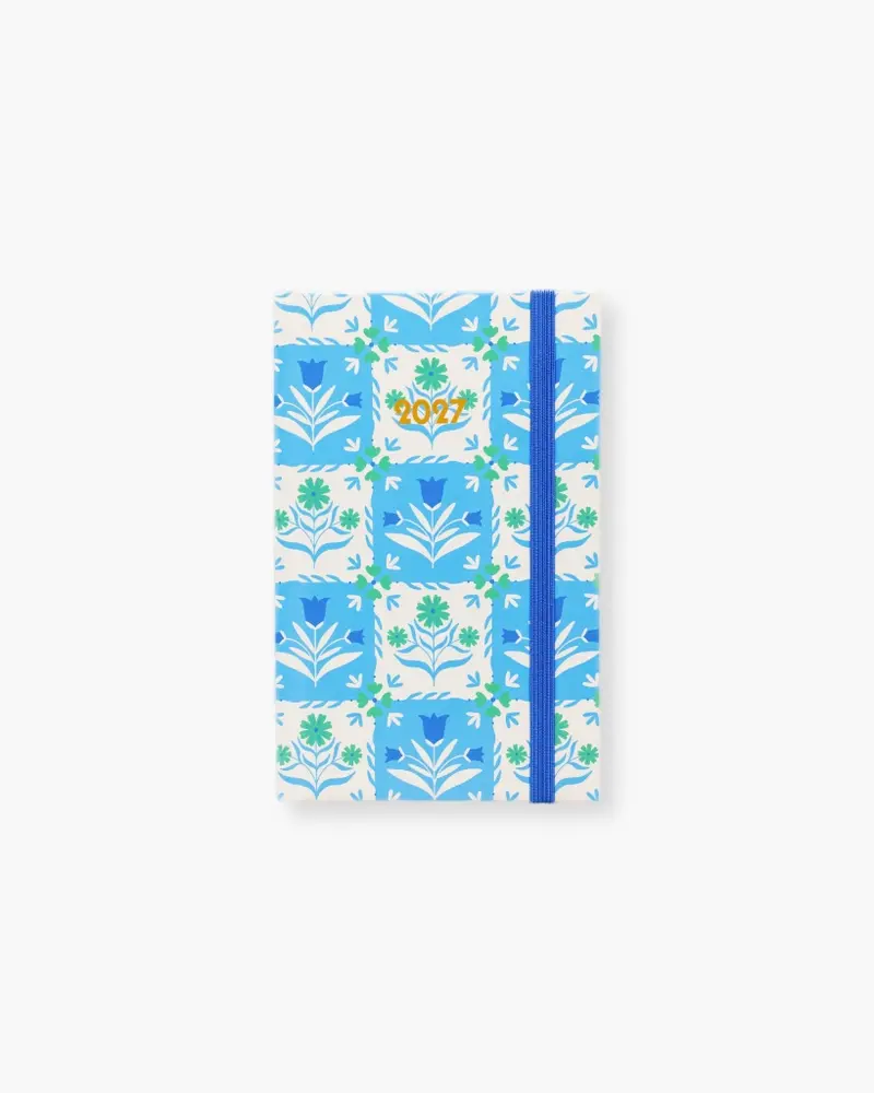 12-Month Annual Planner Classic 2027 - Blue Tile Floral