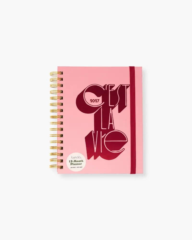 12-Month Annual Planner Medium 2027 - C'est La Vie