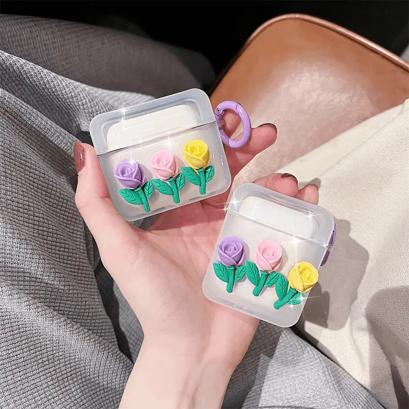 3D Roses Airpod Case Cover
