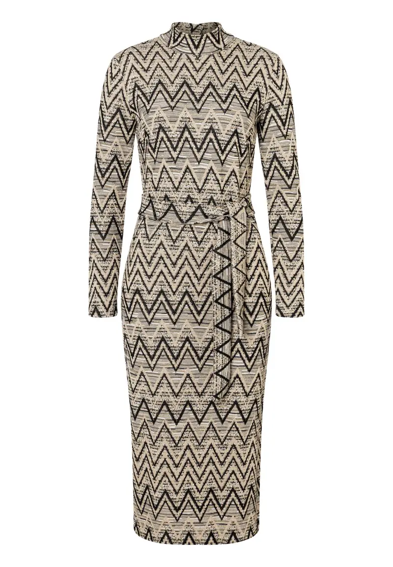 41620 Dress Zigzag +zwart