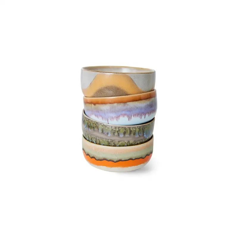 70's Dessert Kommen 'Reef' (set van 4)