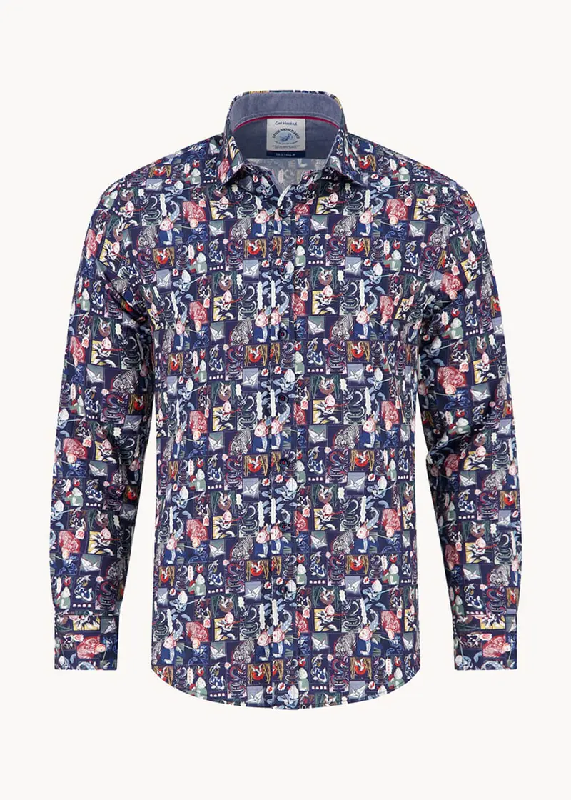 A Fish Named Fred Manga Shirt in Navy