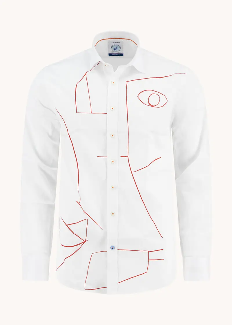 A Fish Named Fred Picasso Shirt White