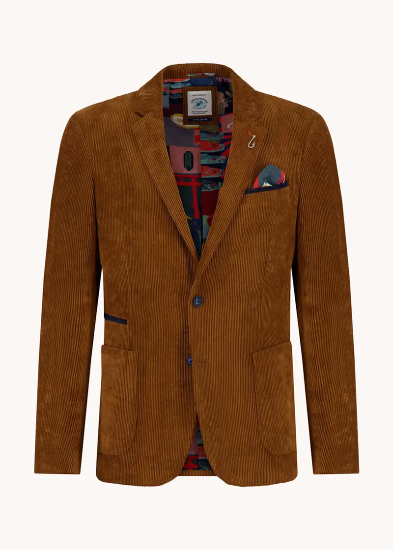 A Fish Named Fred Rib Blazer Cognac Brown