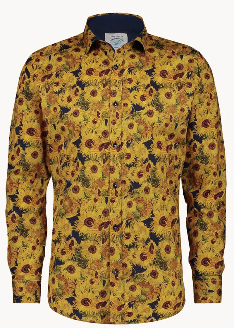 A Fish Named Fred Sunflowers Shirt Gold Yellow