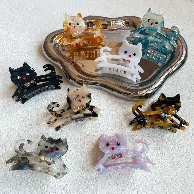 Acrylic Bowtie Cat Claw Clip (8 Designs)