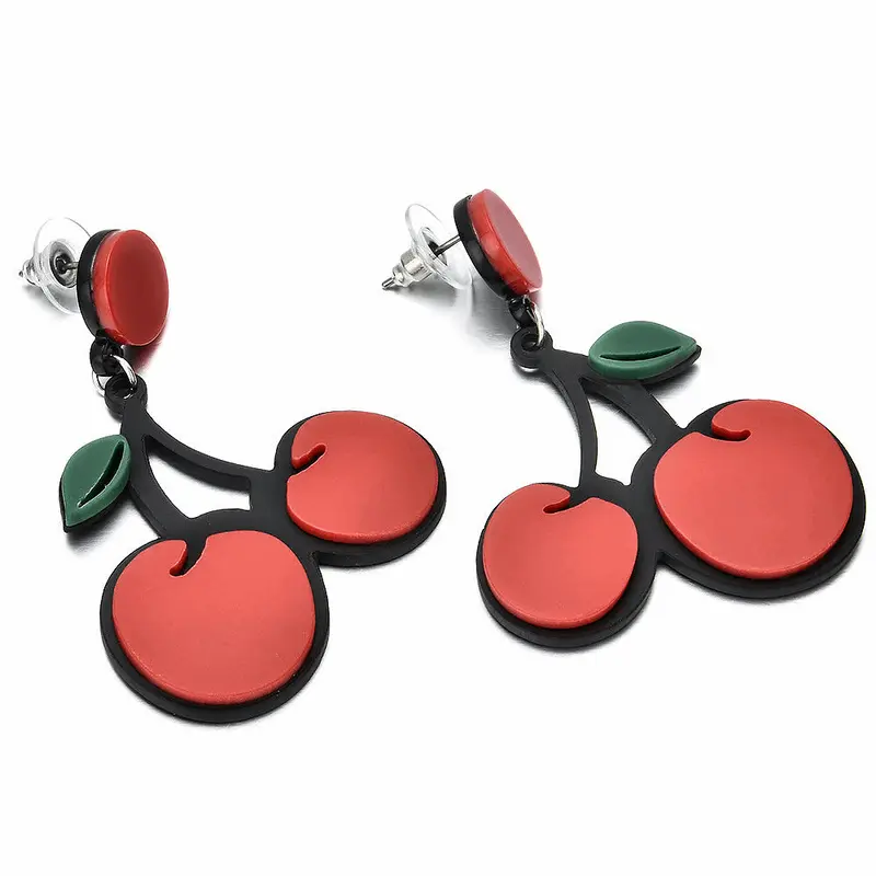 Acrylic Cherry Earrings