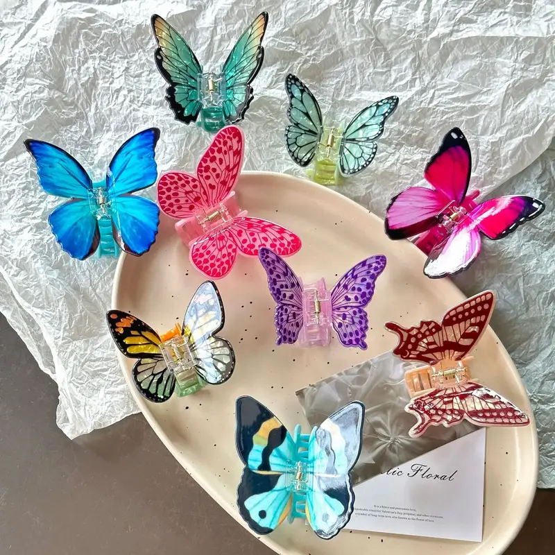 Acrylic Glossy Butterfly Hair Claw