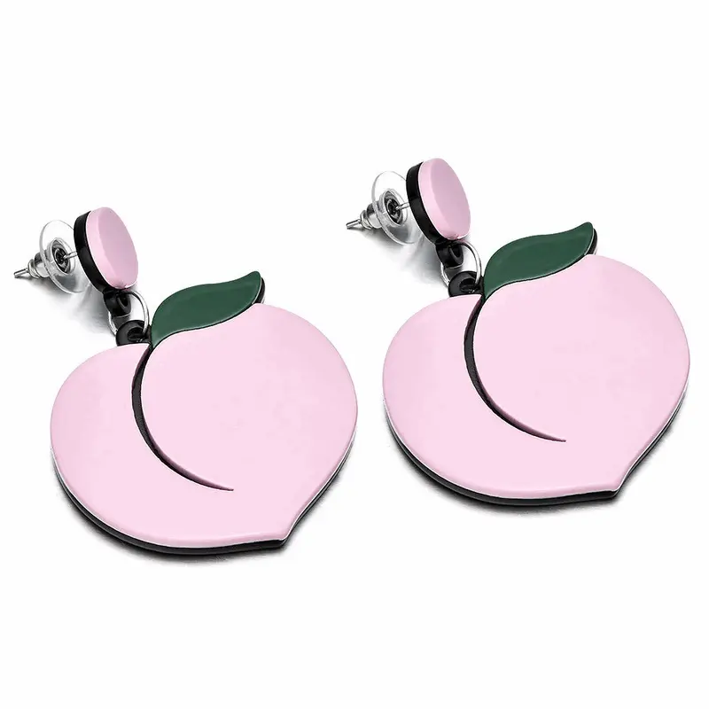Acrylic Peach Earrings