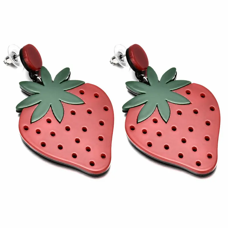 Acrylic Strawberry Earrings