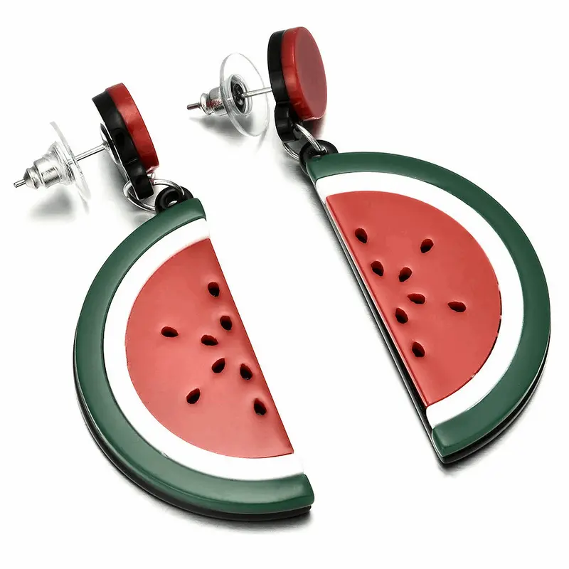 Acrylic Watermelon Earrings