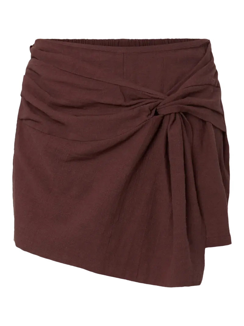 Agnes skort deep mahogany