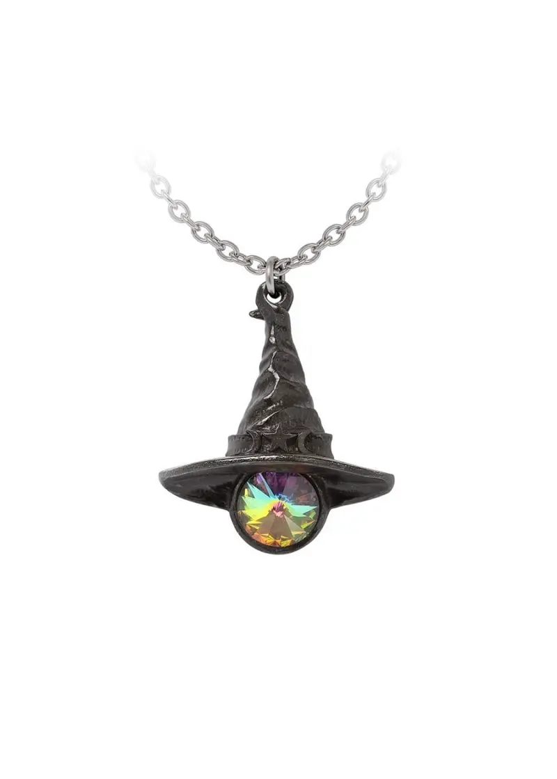 Alchemy Hell-broth Crystal Witch Hat Necklace