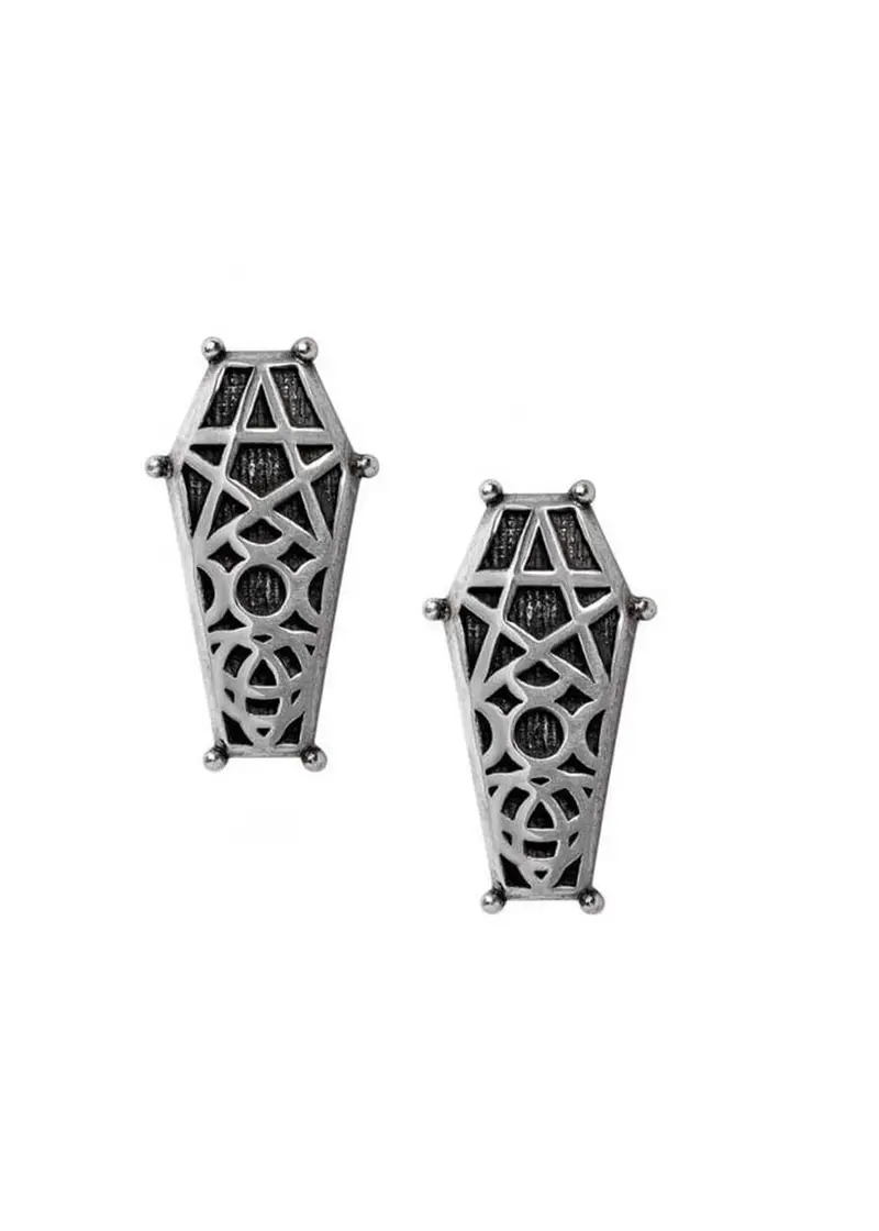 Alchemy Hex Coffin Earrings