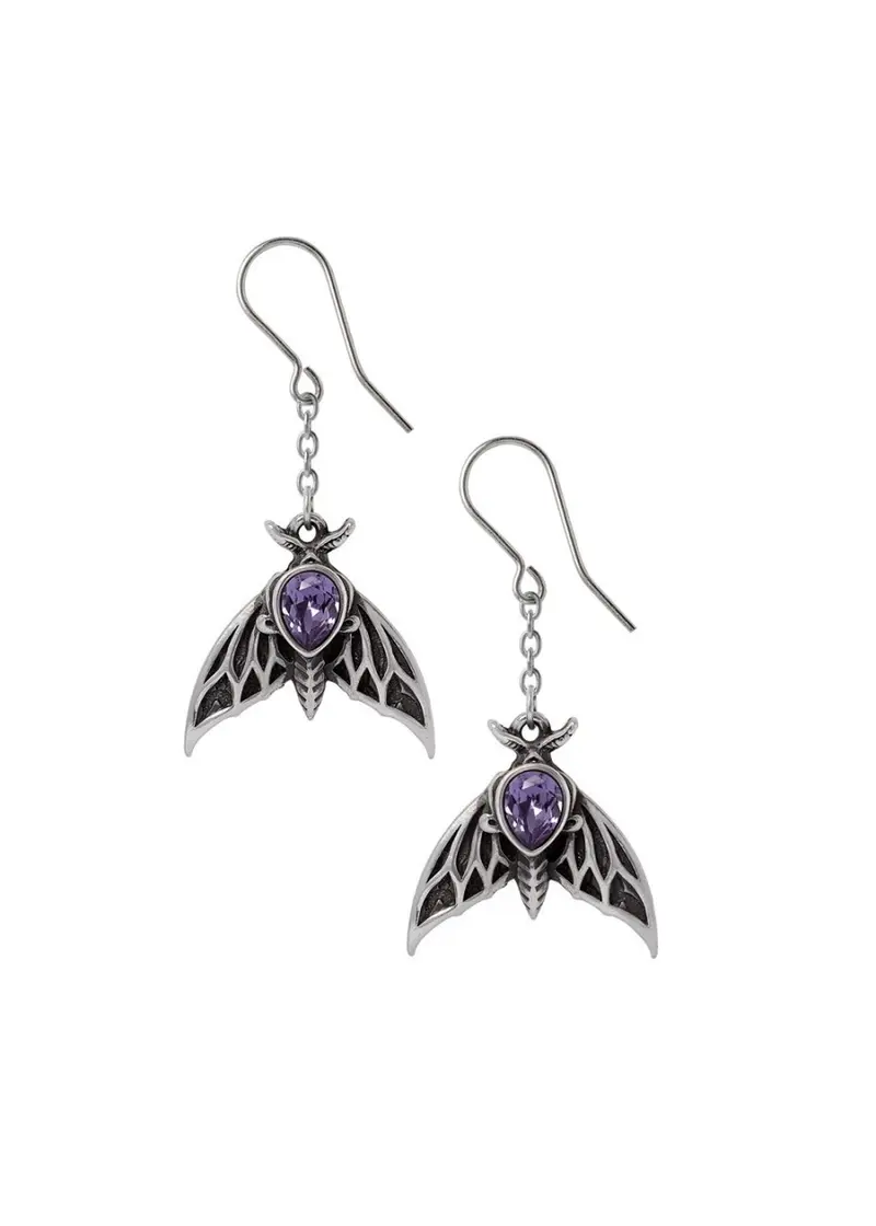 Alchemy The Chartres Phantom Moth Earrings Lilac