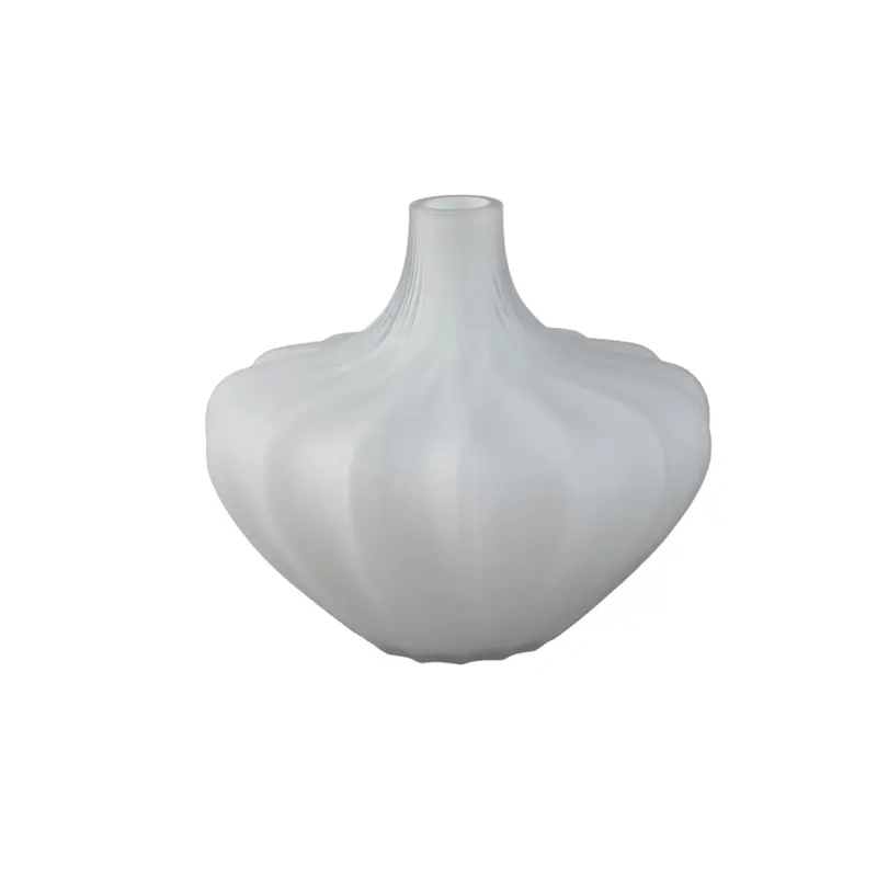 Aleiya White Handcut Solid Glass Smooth Low PTMD