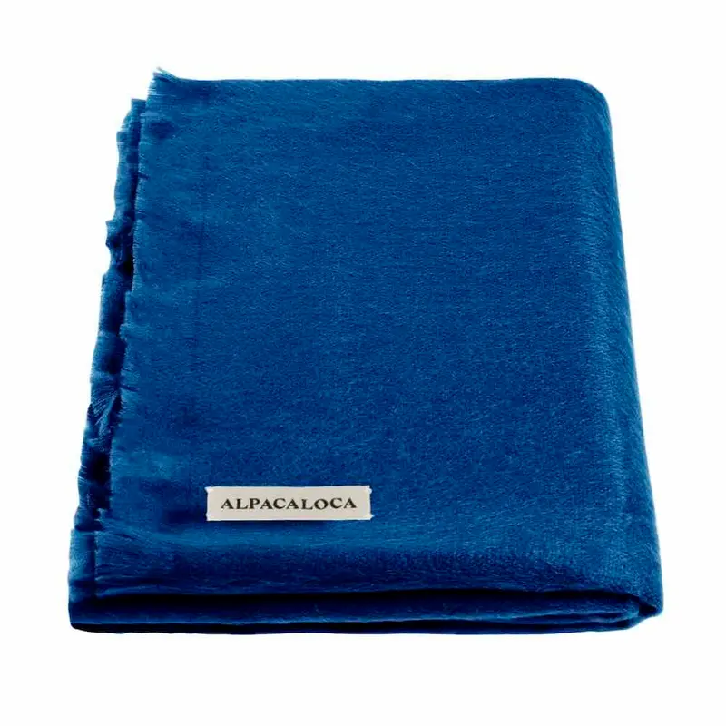 alpaca loca sjaal slim cobalt blue
