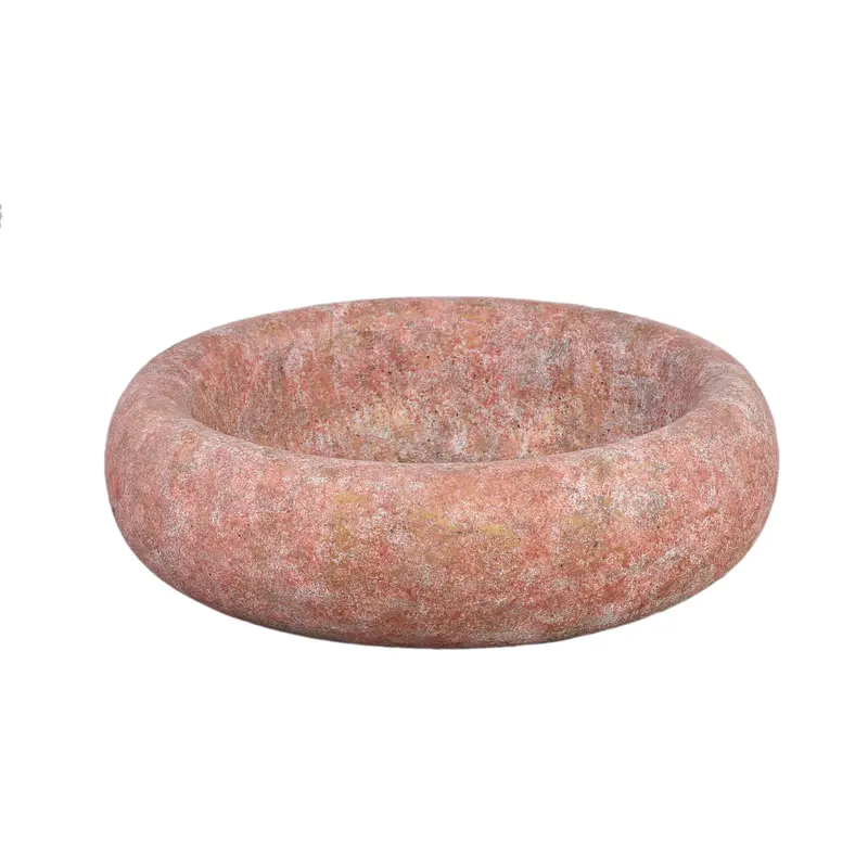 Aly Red Cement Round Bowl Big PTMD