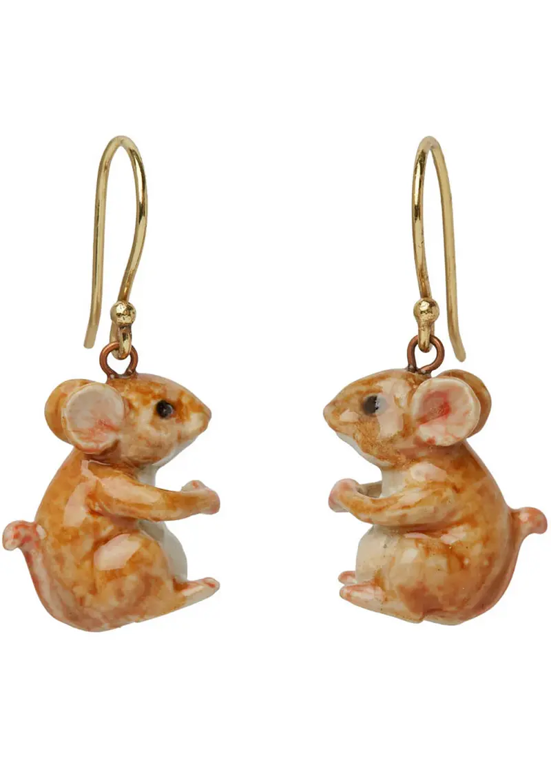 And Mary Tiny Dormouse Earrings
