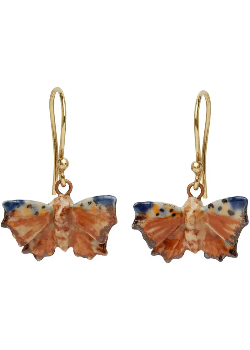 And Mary Woodland Butterfly Earrings