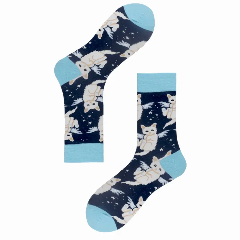 Angel Cat Crew Socks