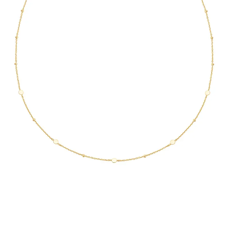 ANIA HAIE Chill Voyager | Gold Disc Station Necklace