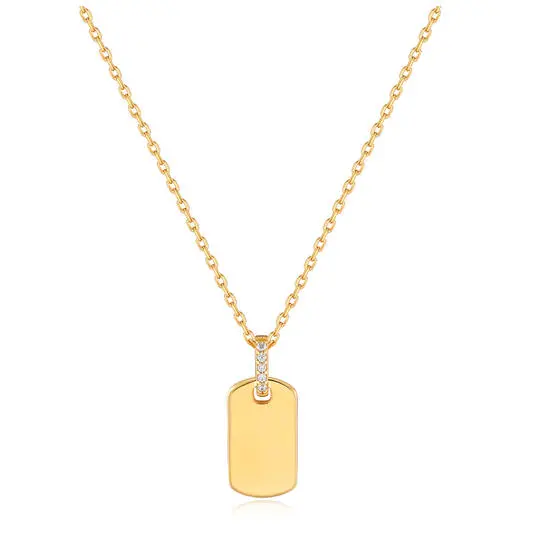 ANIA HAIE Glam Rock | Glam Tag Pendant Necklace