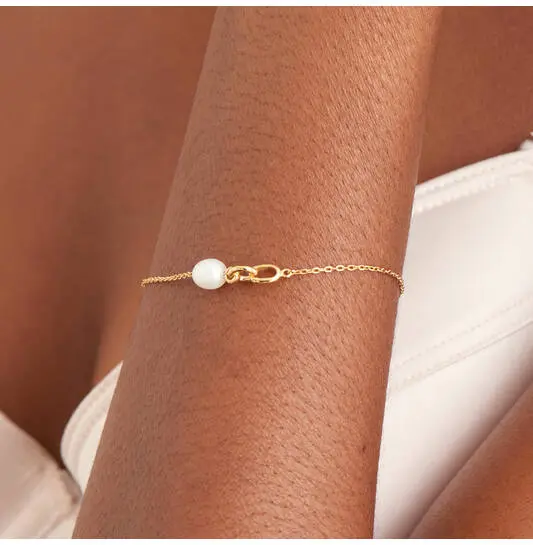ANIA HAIE Pearl Power | Pearl Link Chain Bracelet