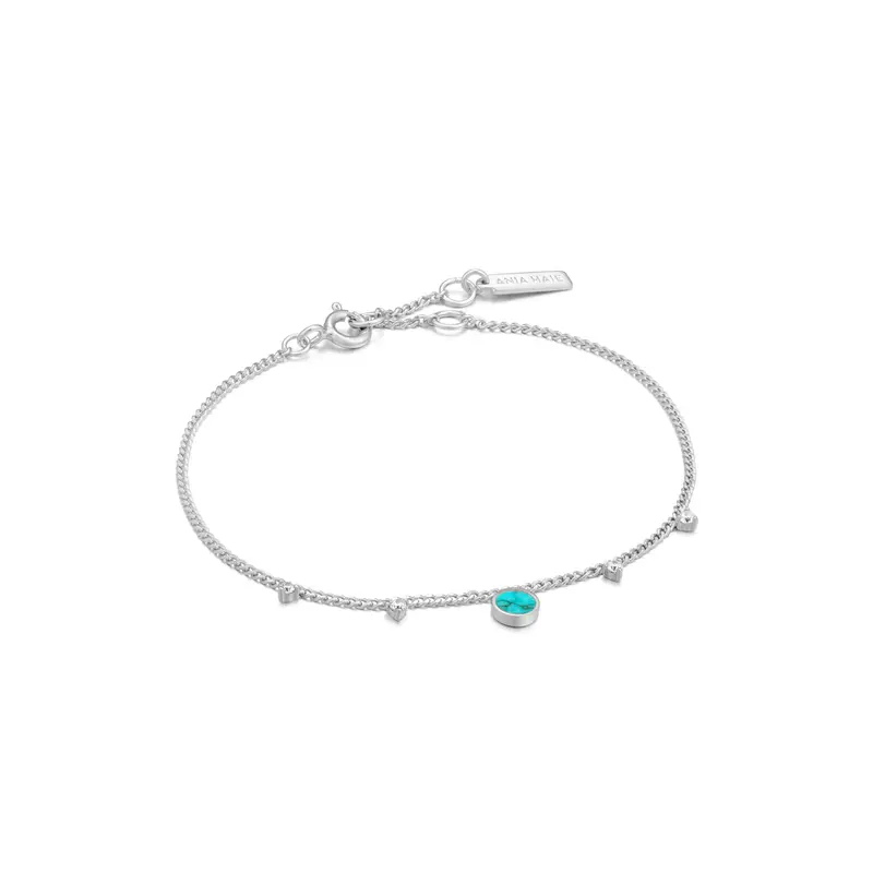 Ania Haie Turquoise Drop Disc Bracelet (Lengte
