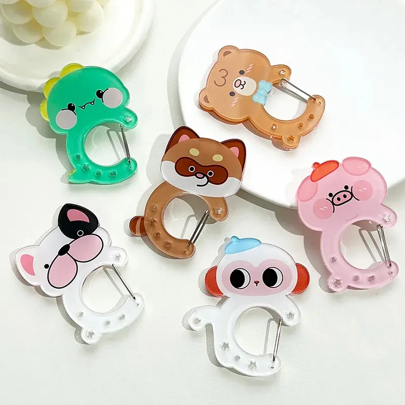 Animal Character Acrylic Carabiner Clip (4 Designs)