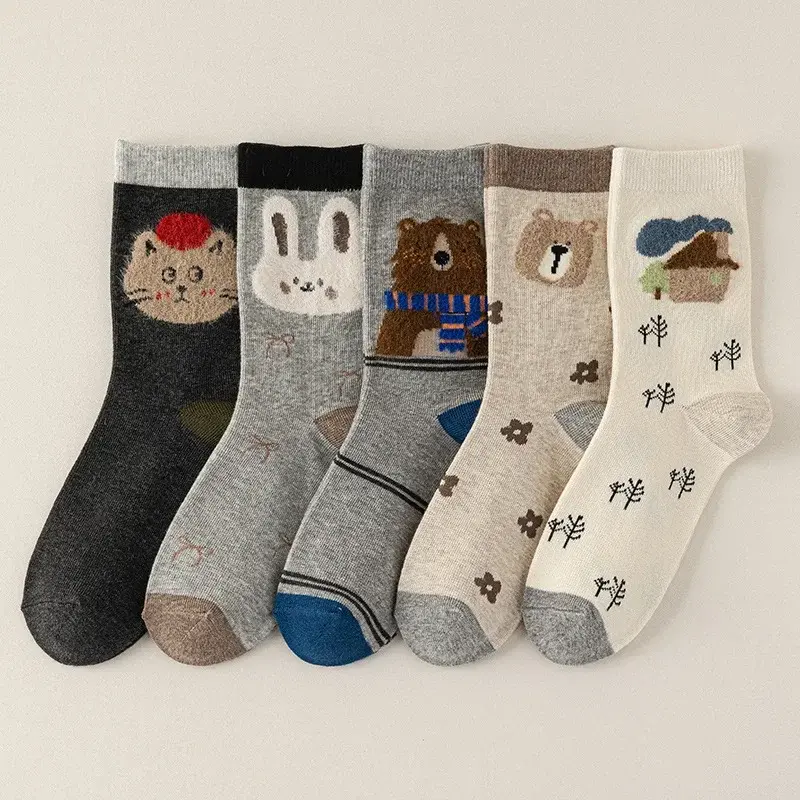 Animal Crew Socks (set of 5)