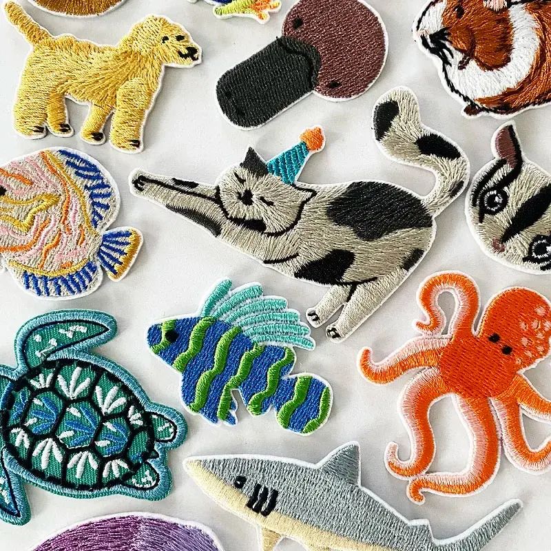 Animal Friends Embroidered Iron-On Patch