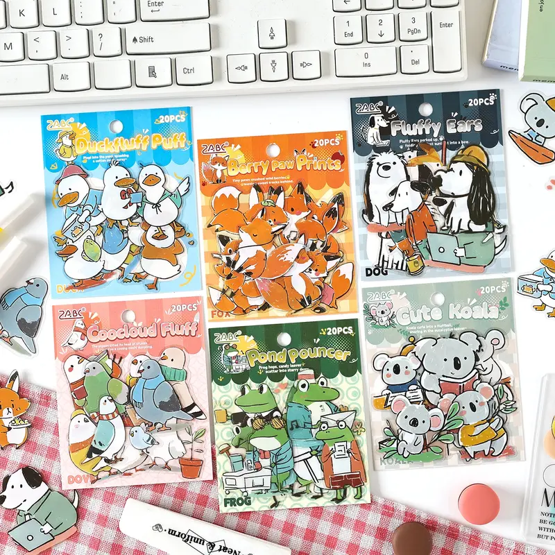 Animal Friends Sticker Set (20 Stickers)