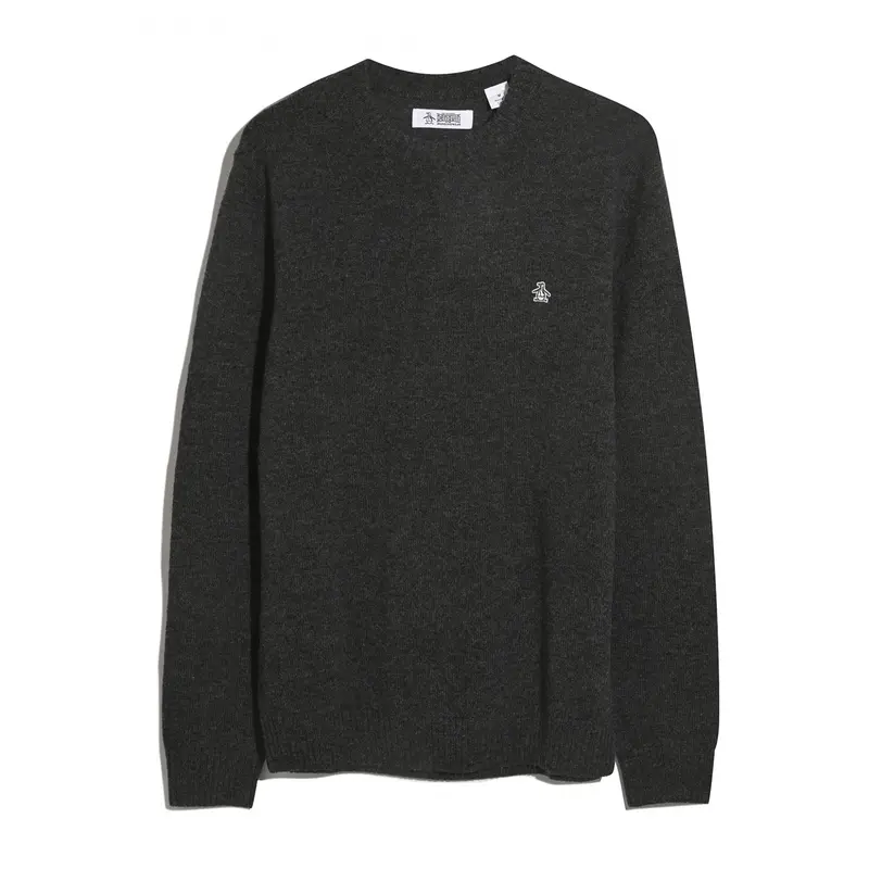 Antraciet pullover met ronde hals van lamswol van Original Penguin