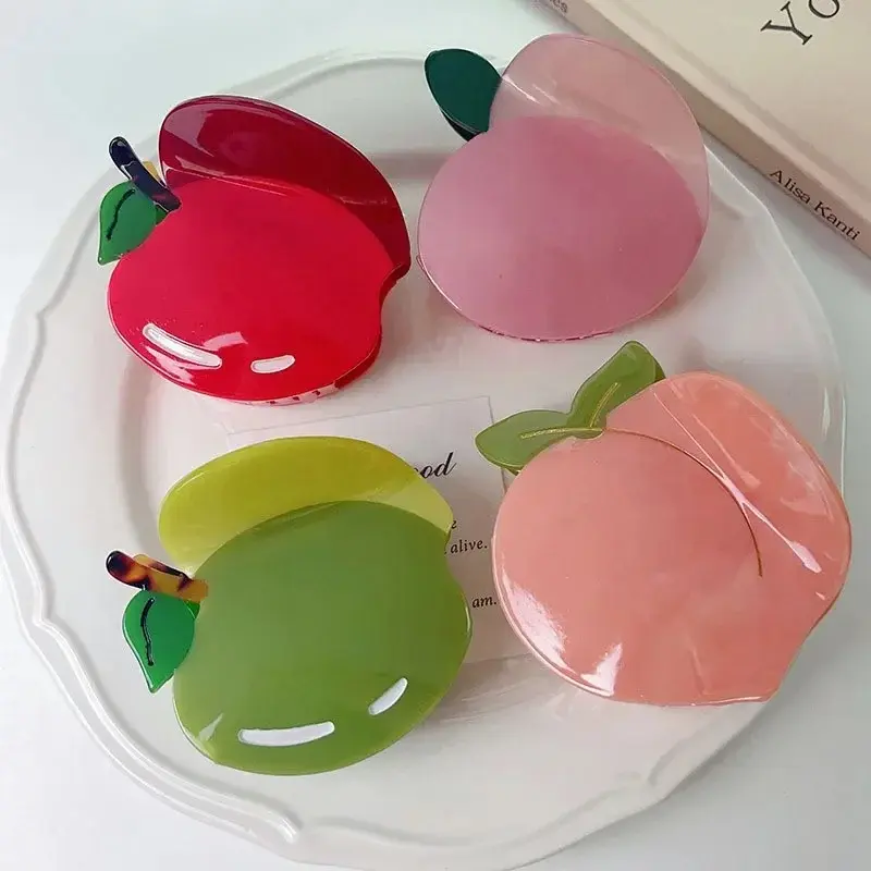 Apples and Peaches Hair Claw Clips (4 Designs)