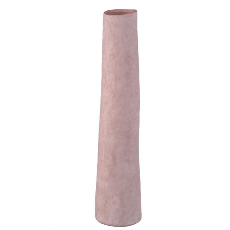 Ardala Light Pink Straight Round Ceramic Vase XL PTMD