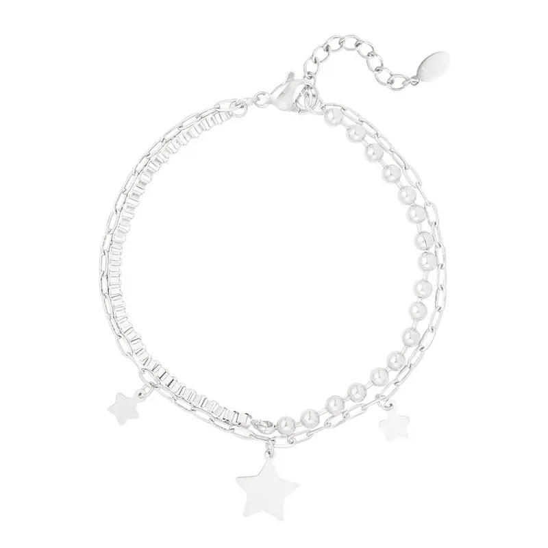 Armband Dubbel Shine Bright zilver