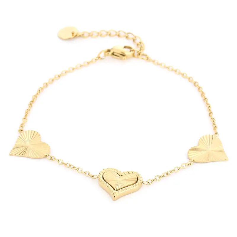 Armband Hartjes goud