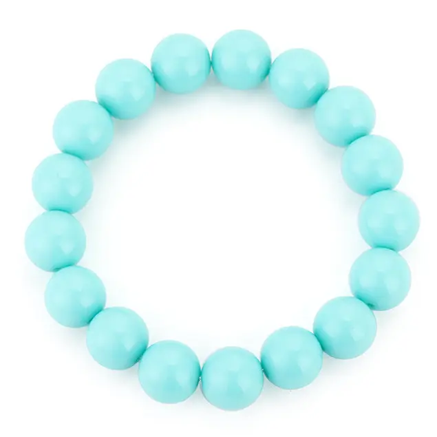 Armband Kralen elastisch lichtblauw