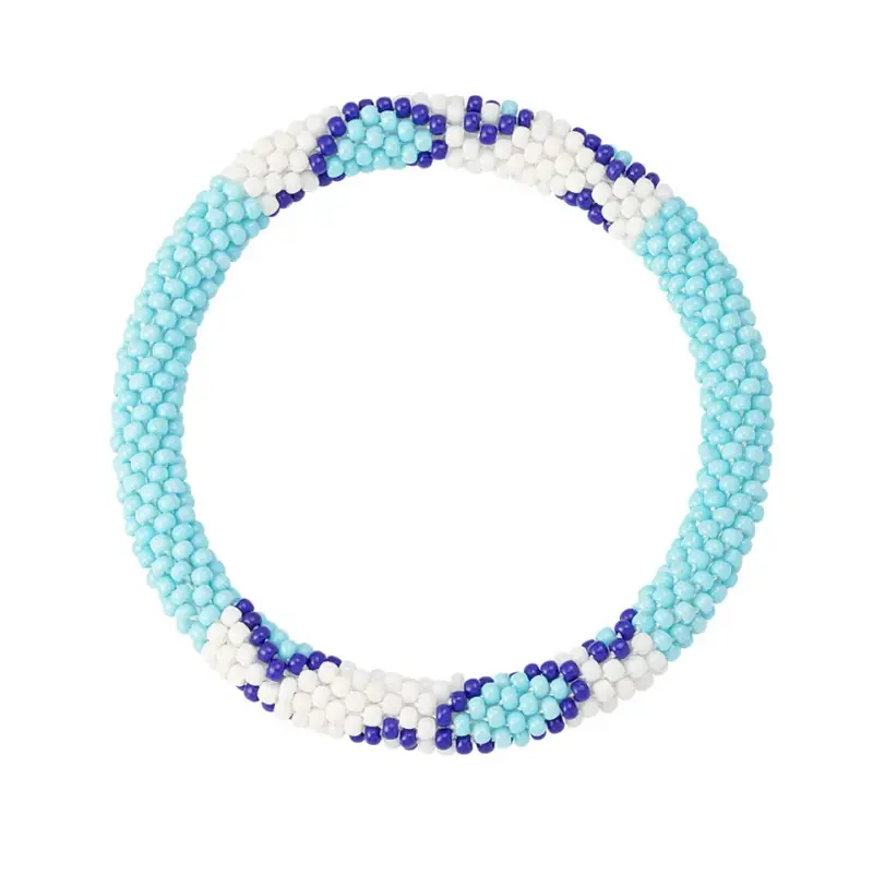 Armband Kralen Figuur lichtblauw