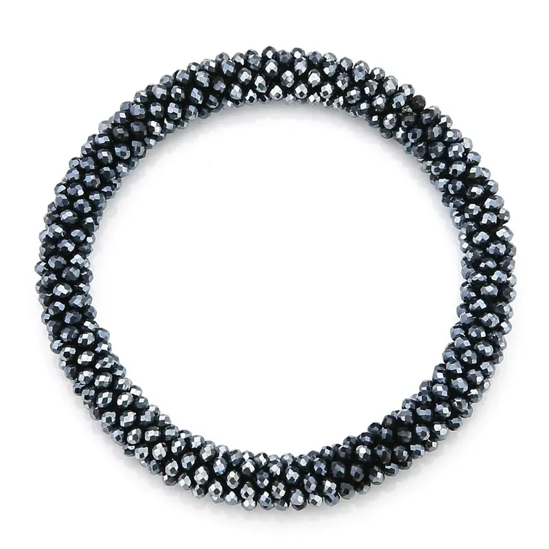 Armband Kralen Strass donkerblauw