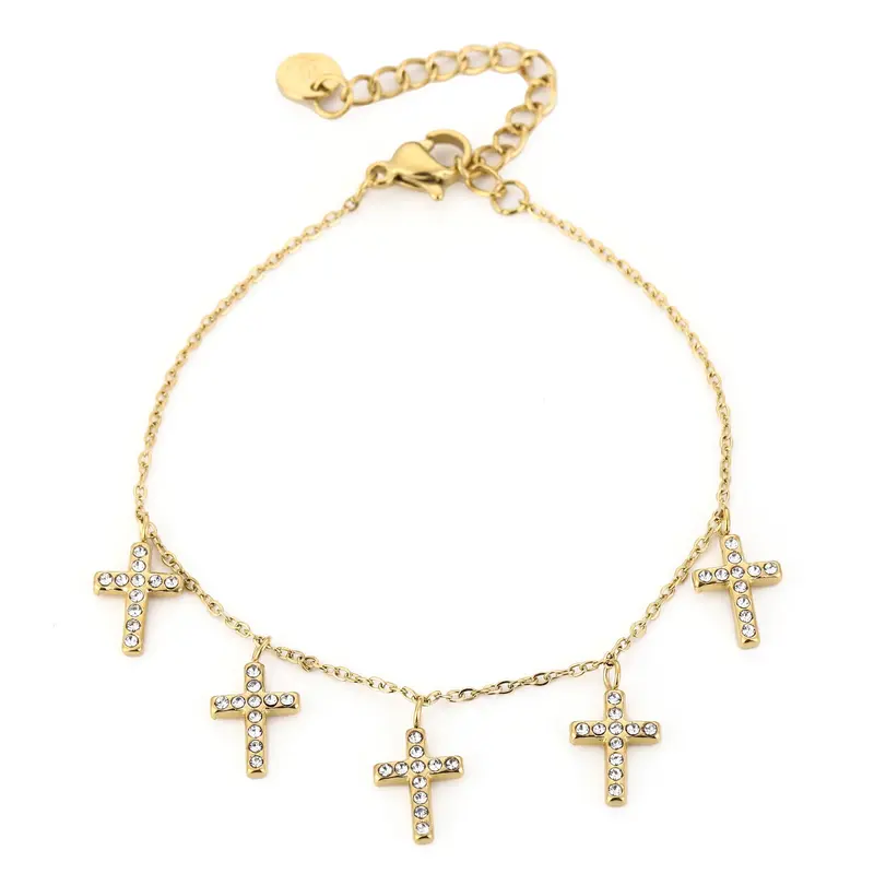 Armband Kruisjes goud