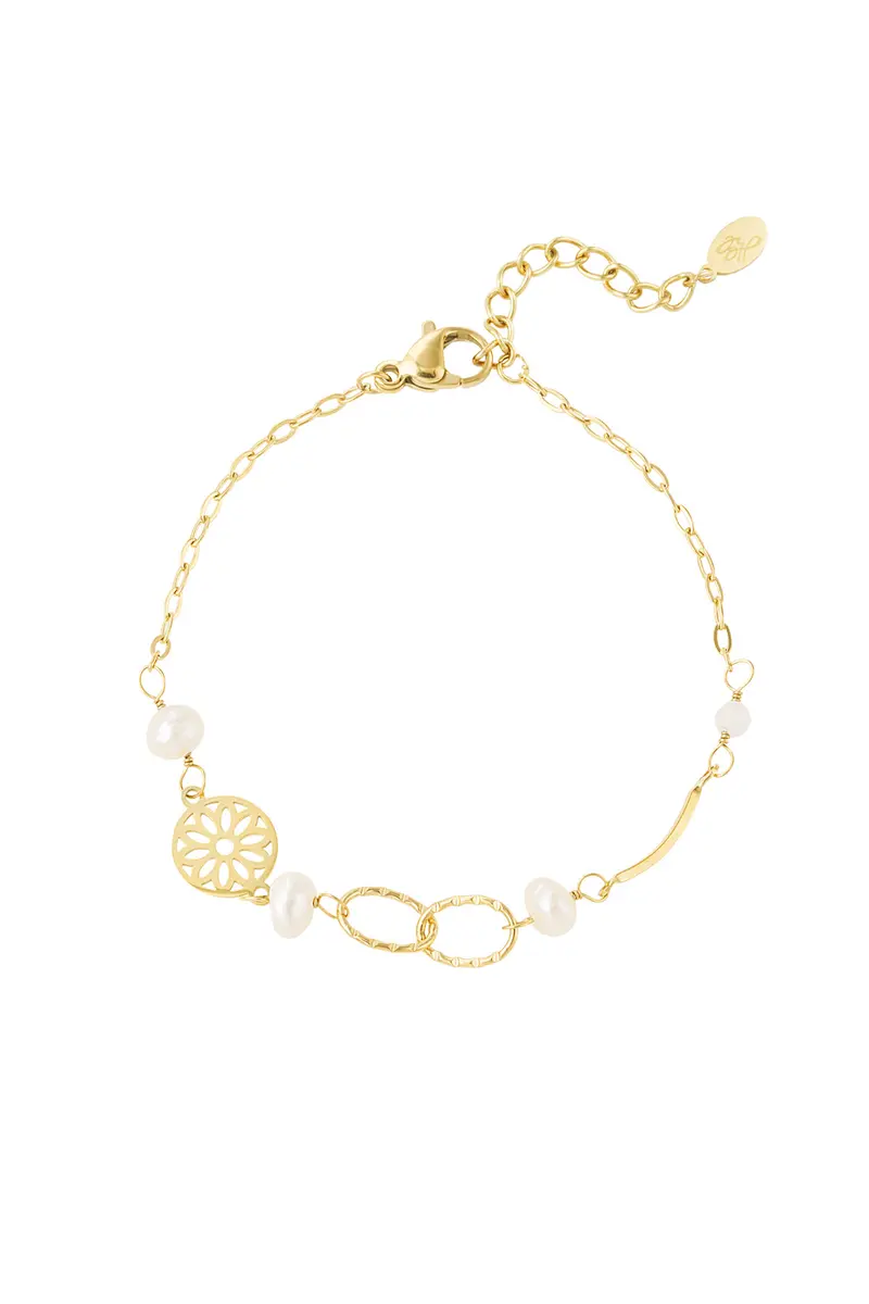 Armband linked met parels
