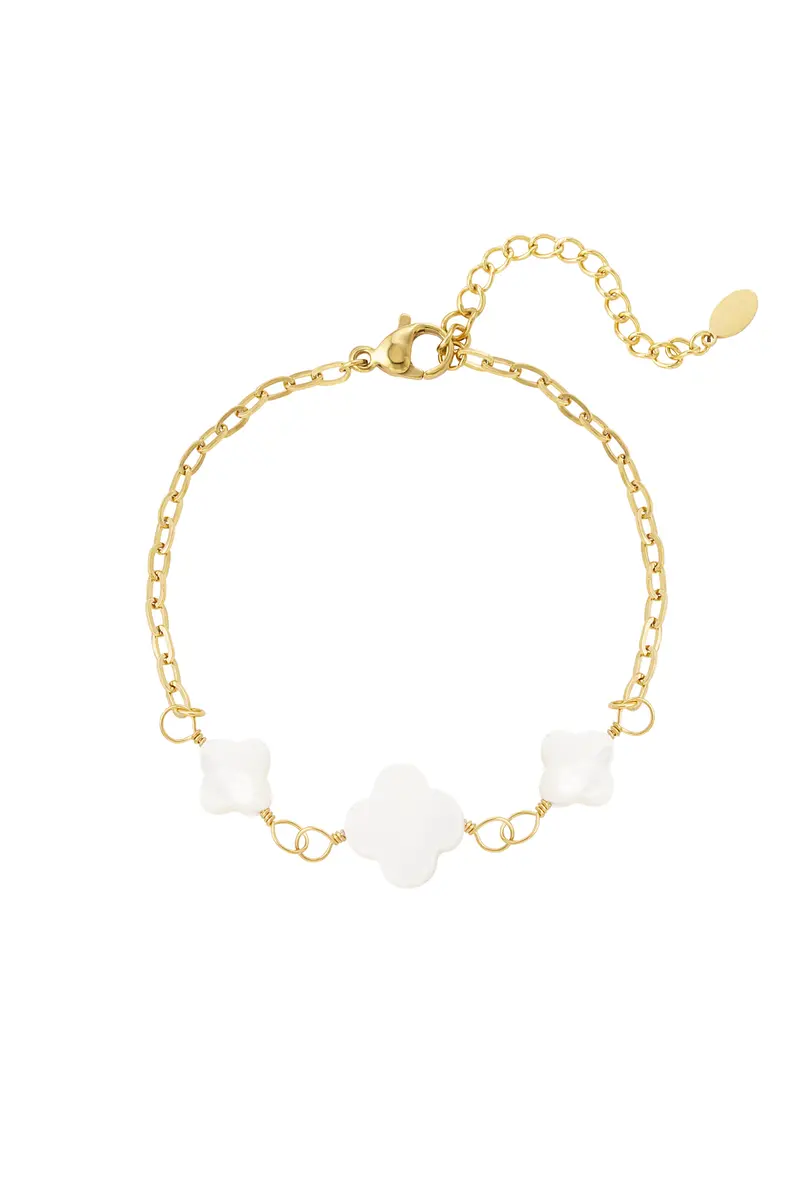 Armband met klavertjes