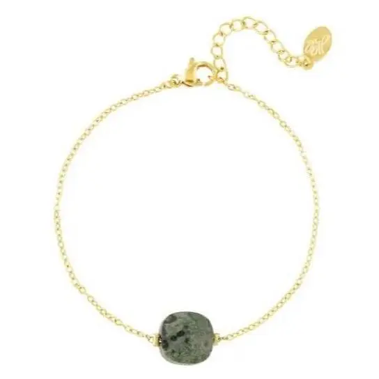 Armband met Steen goud donkergroen