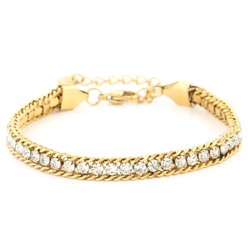 Armband Strass Party goud