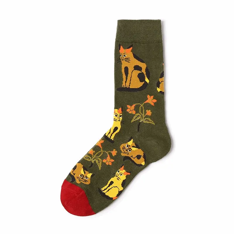 Arty Cat Crew Socks