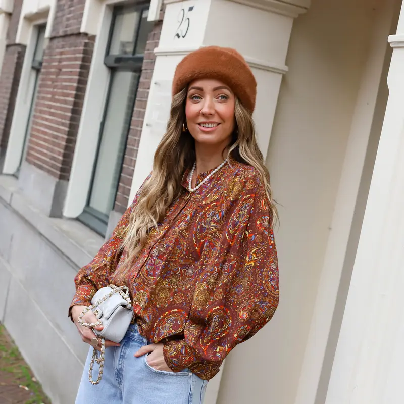 Ashley blouse bitter chocolate