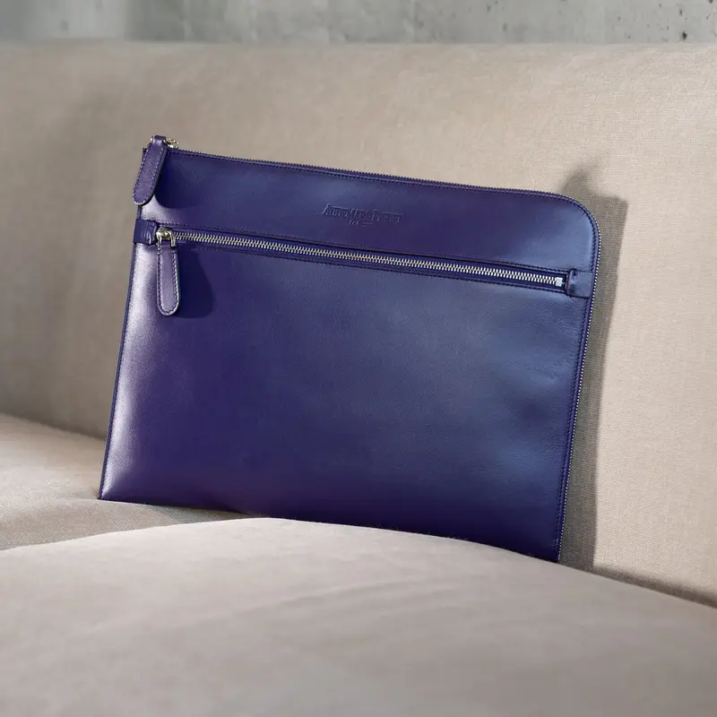 Audemars Piguet purple leather clutch - pre-owned