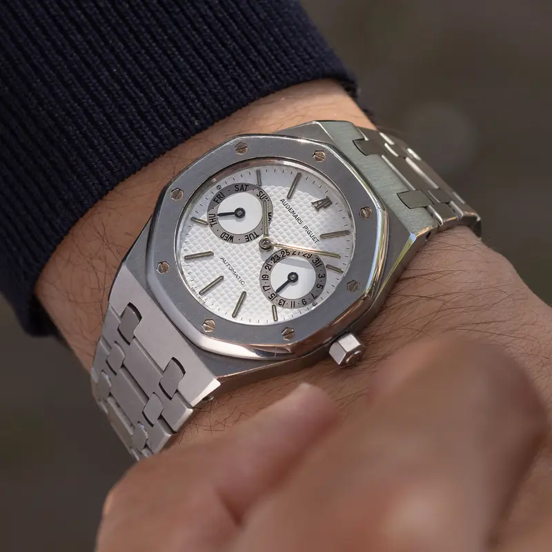 Audemars Piguet Royal Oak 25572ST Day-Date Owl White MK1 Dial